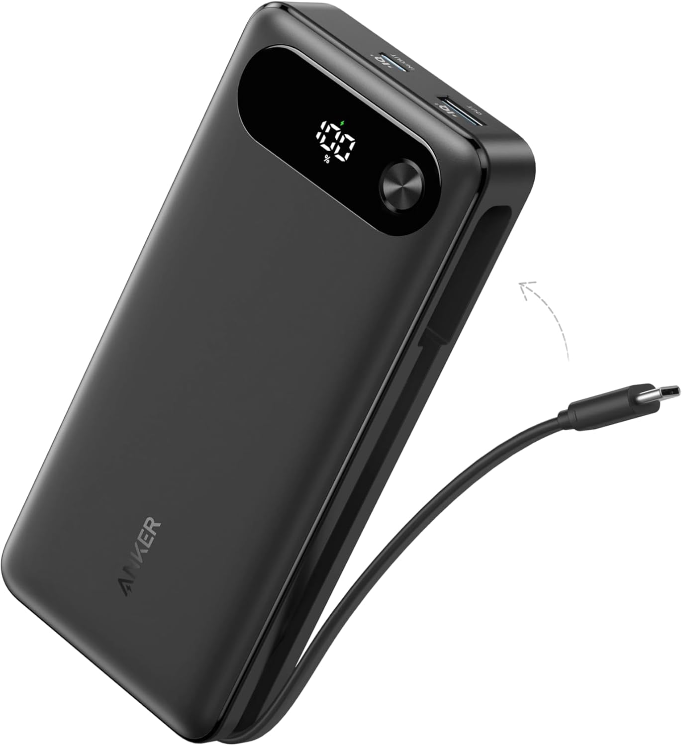 Anker 20,000mAh Power Bank with Built-In USB-C Cable